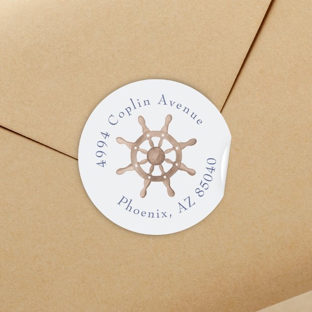 Adesivo Chá de panela do mar costeiro azul (Criador carregado)