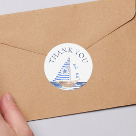 Adesivo Chá de panela do Mar Costeiro Náutico Azul Obrigad