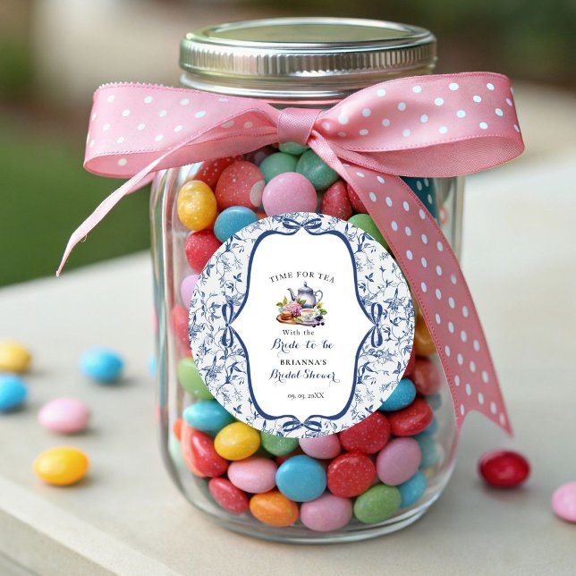 Adesivo Chá de panela do Partido Azul Toile de jouy Tea (Criador carregado)