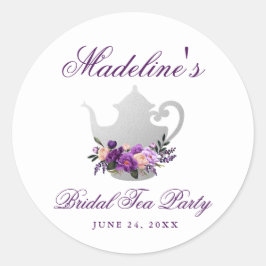 Adesivo Chá de panela do Tea Party Violeta Roxo