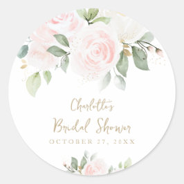 Adesivo Chá de panela Dourado de Aquarela Floral Rosa