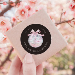 Adesivo Chá de panela Elegante de Bola Disco Rosa Girly