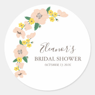 Adesivo Chá de panela Floral Amarelo-Rosa-Vintage