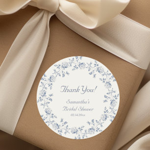 Adesivo Chá de panela Floral Azul Chinoiserie