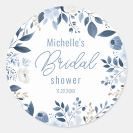 Adesivo Chá de panela Floral Azul Moderno