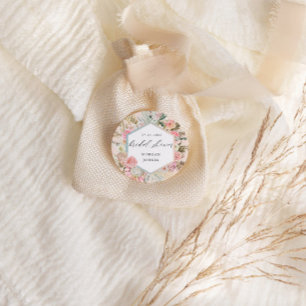 Adesivo chá de panela floral boêmico com mancha elegante
