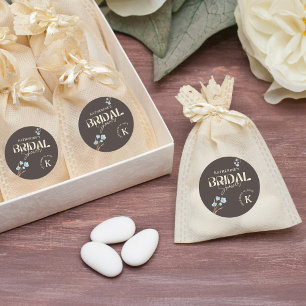 Adesivo Chá de panela Floral Castanho Elegante Azul