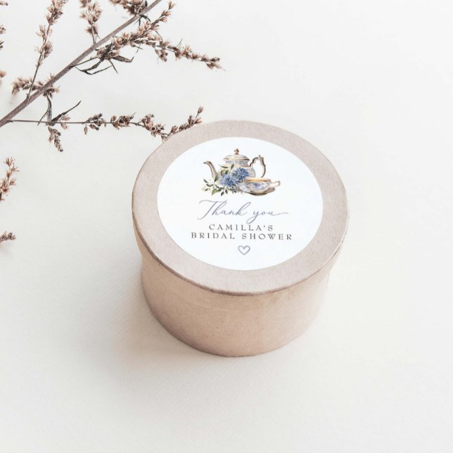 Adesivo Chá de panela Floral de Aquarela do Tea Party (Criador carregado)