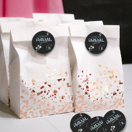 Adesivo Chá de panela Floral de Cor Azul Elegante Preto