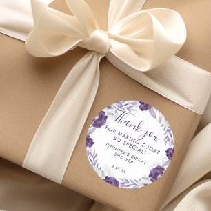 Adesivo Chá de panela Floral de Cor de Água Púrpura e Prat