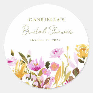 Adesivo Chá de panela Floral de Cor de Água Rosa-Azul Pers