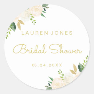 Adesivo Chá de panela Floral Dourado rosa