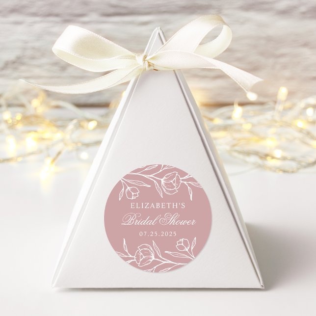 Adesivo Chá de panela Floral Dusty com Rosa (Criador carregado)