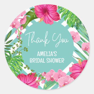 Adesivo Chá de panela Floral Tropical Beach Favorável