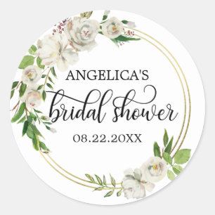Adesivo Chá de panela Floral Watercolor Vintage Branco