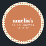 Adesivo Chá de panela Geométrico Vintage Terracotta Person<br><div class="desc">Vintage Terracotta e Chá de panela Geométrico Picante Personalizado</div>