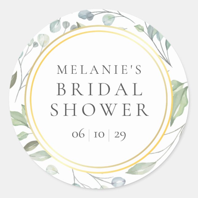 Adesivo Chá de panela Laurel Garland Faux Gold Foil (Frente)