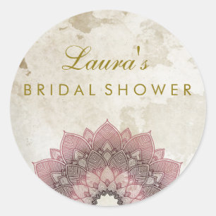 Adesivo Chá de panela Mandala Lotus Flower Pink Vintage