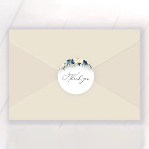 Adesivo Chá de panela marinho azul e rosas brancas