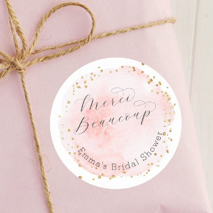 Adesivo Chá de panela Merci Beaucoup em Círculo Esmagado