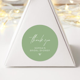 Adesivo Chá de panela Minimalista Verde Sage Obrigado