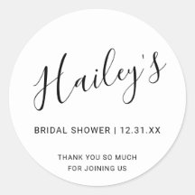 Chá de panela moderno branco e preto elegante