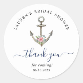 Adesivo Chá de panela náutico da âncora d'água Obrigado