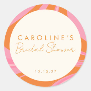 Adesivo Chá de panela Personalizado Abstrato cor-de-laranj