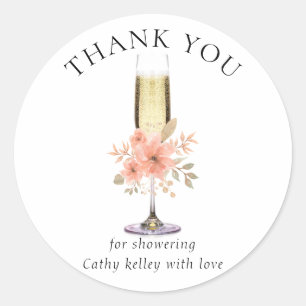 Adesivo Chá de panela personalizado Brunch e Bubble Obriga