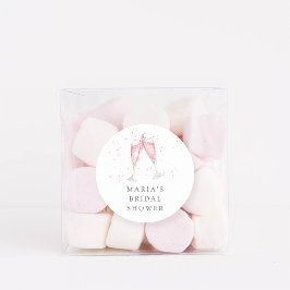 Adesivo Chá de panela Personalizado de Champanhe Rosa