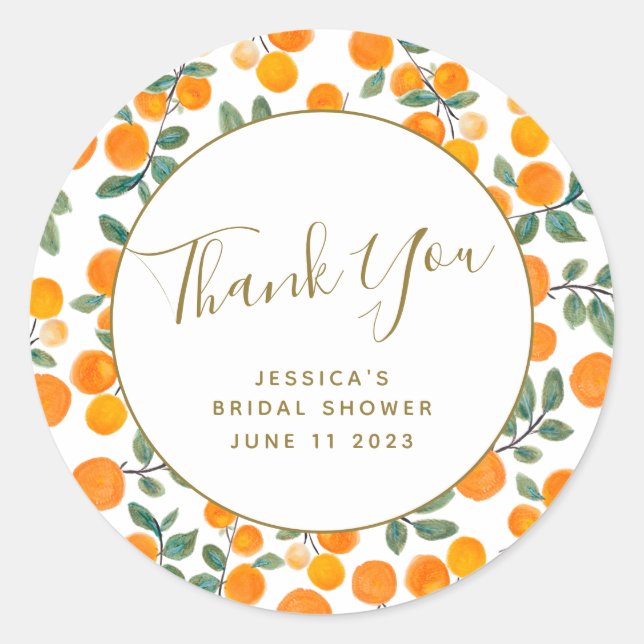 Adesivo Chá de panela Personalizado de Citrus Laranja Aqua (Frente)