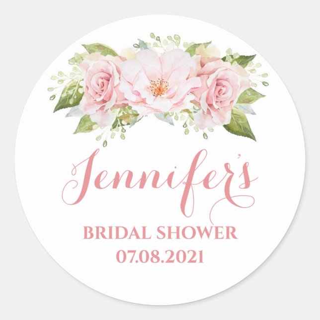 Adesivo Chá de panela Personalizado de Flores de Aquarela  (Frente)