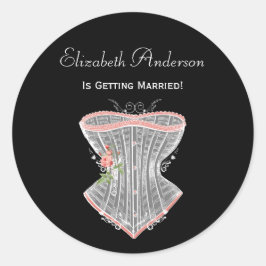 Adesivo Chá de panela pessoal do Vintage Corset