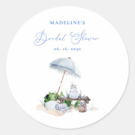 Adesivo Chá de panela Picnic da praia costeira Elegante