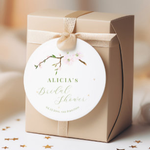 Adesivo Chá de panela primavera elegante floral cor-de-ros