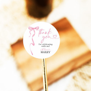 Adesivo Chá de panela Rosa, Arco Obrigado, Marcas Favoráve