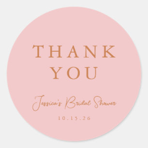 Adesivo Chá de panela Rosa Mínimo de Caligrafia Obrigado