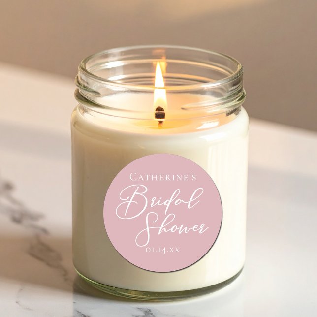 Adesivo Chá de panela rosa Rosa Dusty Personalizado (Criador carregado)