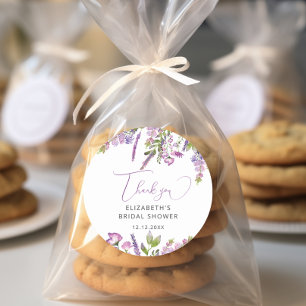 Adesivo Chá de panela Roxo Elegante Obrigado