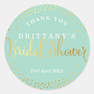 Adesivo CHÁ DE PANELA SEAL na moda mini dourado confetti 