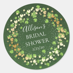 Adesivo Chá de panela Shamrock Ouro Envelope Selo