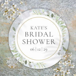 Adesivo Chá de panela verde de inverno com aquarela