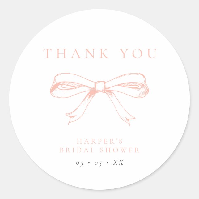 Adesivo Chá de panela Vintage Blush Arco Obrigado (Frente)