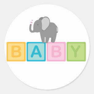 Adesivo Chá do elefante do bebê