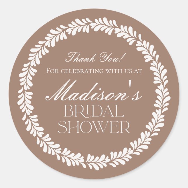 Adesivo Chá Mocha Marrom Talavera Festa Espanhola Chá de N (Frente)