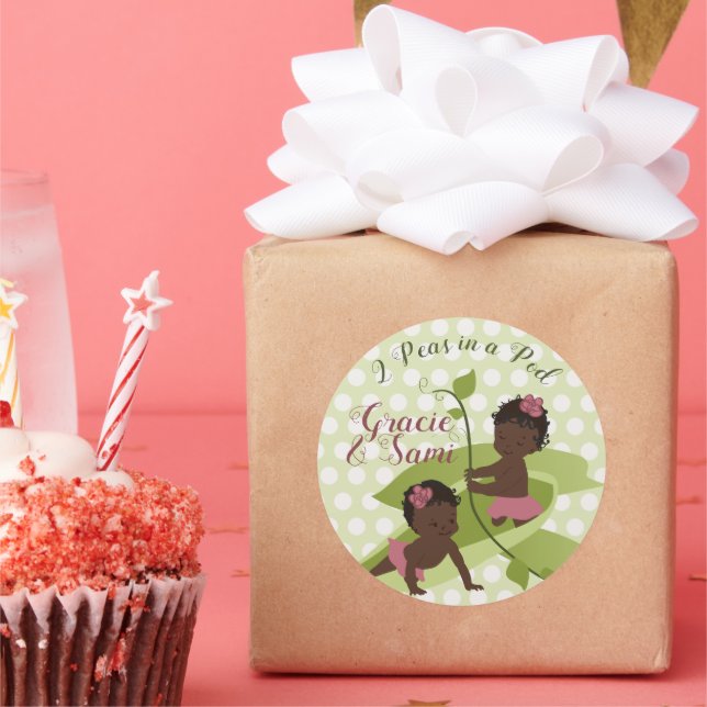 Adesivo Chá ou primeiro aniversario da Twins Baby Girl (Festa)