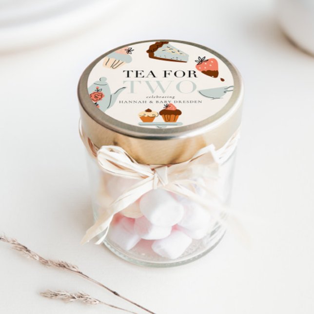 Adesivo Chá para Dois | Chá de fraldas Tea Party (Criador carregado)