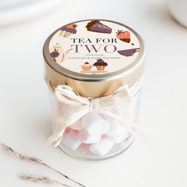 Adesivo Chá para Dois | Chá de fraldas Tea Party (Criador carregado)