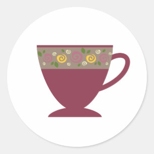 Adesivo Chá quente sazonal de inverno, caneca de café