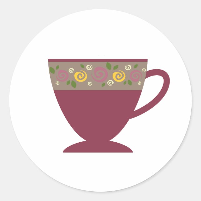 Adesivo Chá quente sazonal de inverno, caneca de café (Frente)